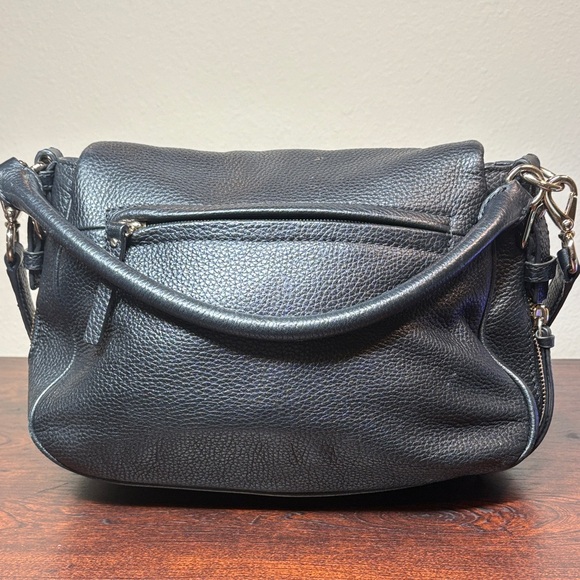 Kate Spade Pebbled Leather Flap Bag • Black Crossbody Shoulder - Picture 3 of 13